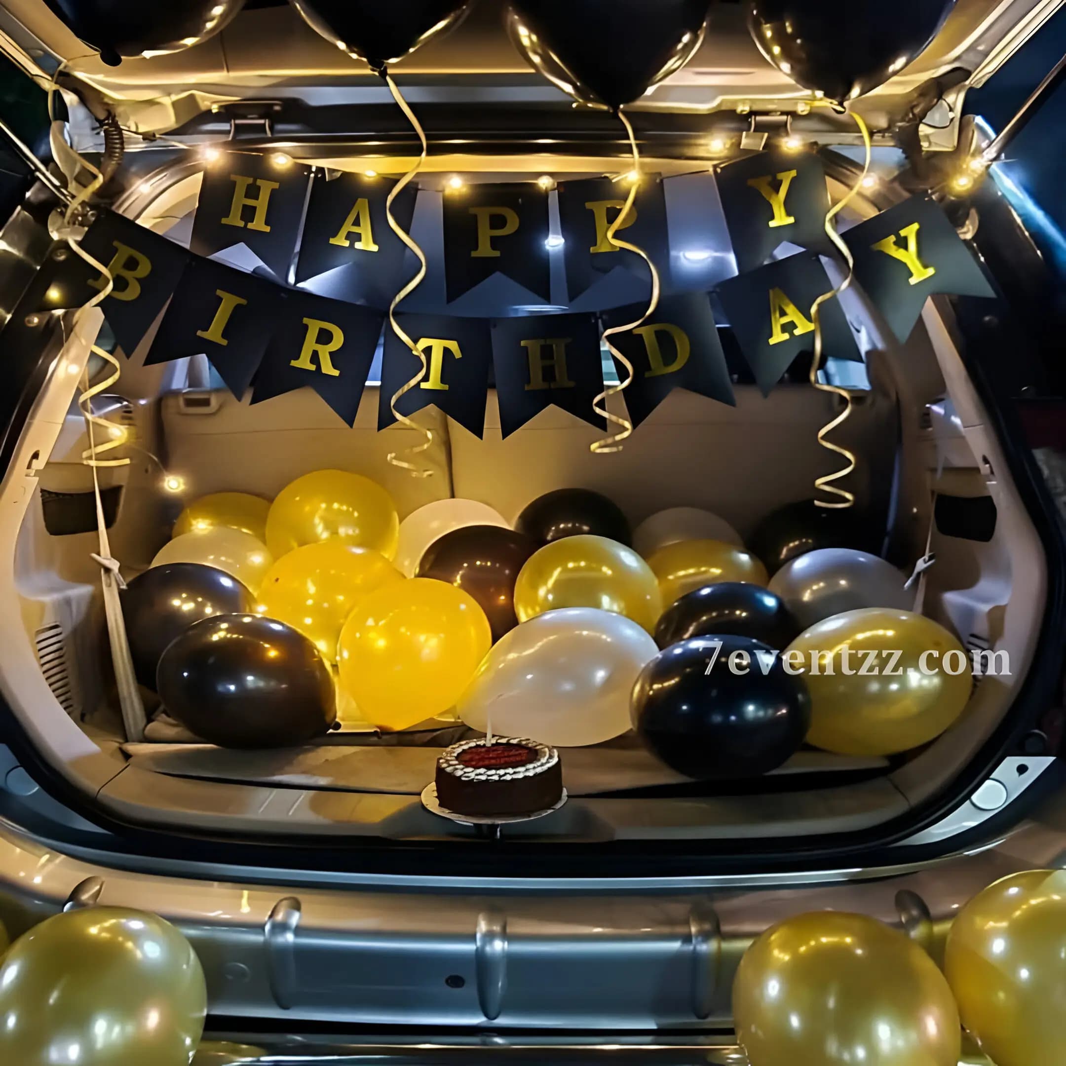Black Golden Car Decor