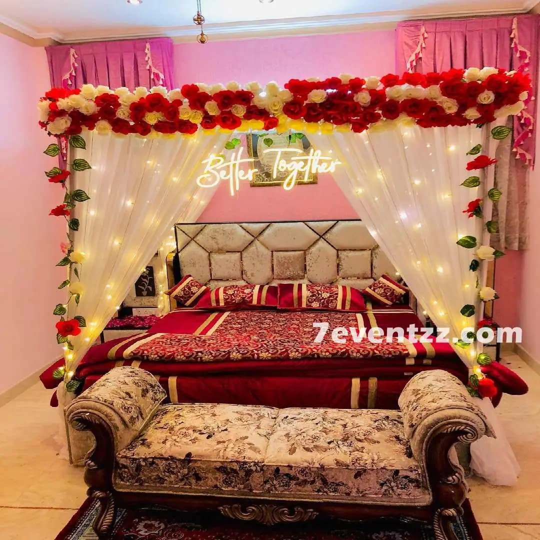 Bed Decoration For Wedding Night