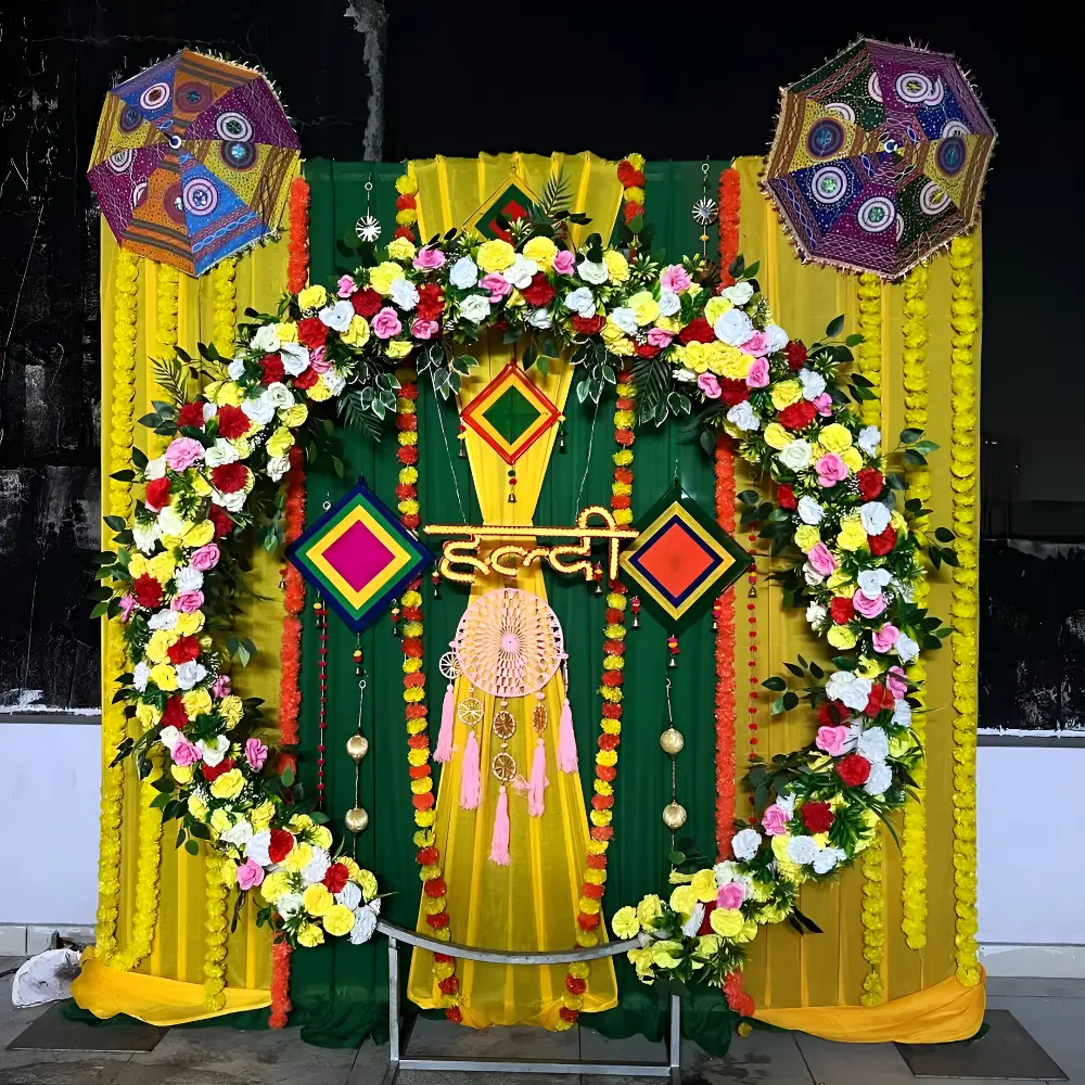 NEWLY ADDED Rooftop Haldi Decoration