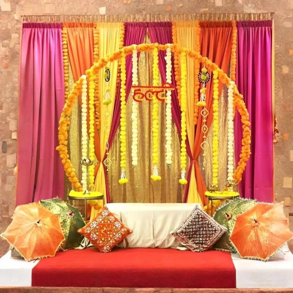 TRENDING Marigold Magic Haldi Setup