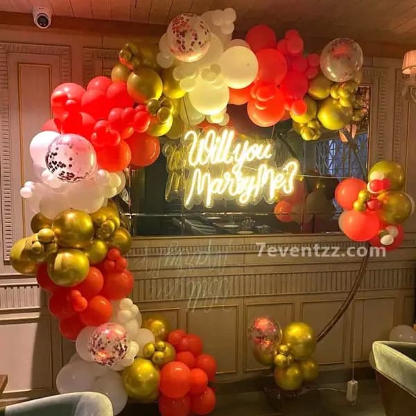 Love Proposal Ring Decoration