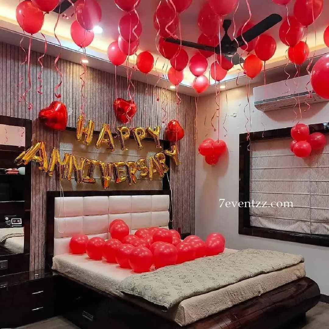 Lovely Anniversary Room Decoration