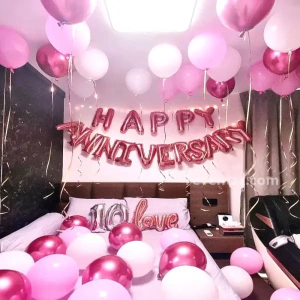 Pink White Theme Decoration