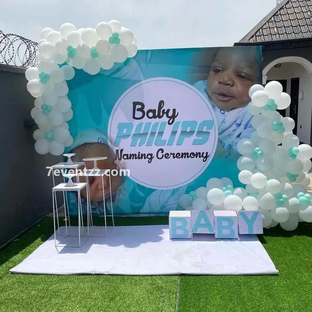 Baby Boy Customized Backdrop