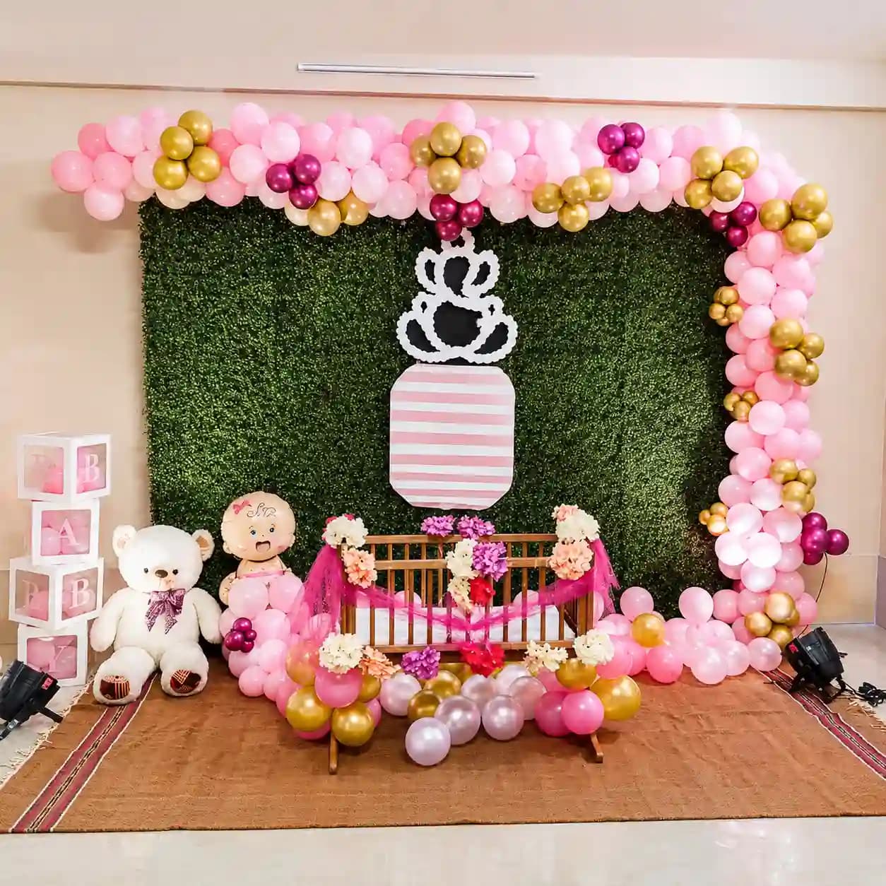 Backdrop Cradle Ceremony Setup