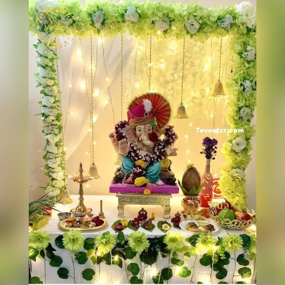 Ganesh Chaturthi Decoration At Home