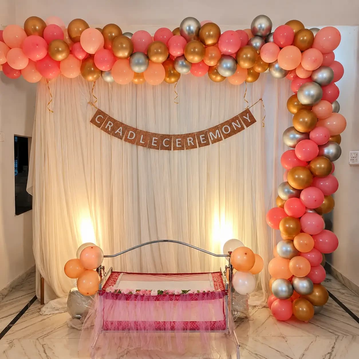 Simple Cradle Ceremony Decoration