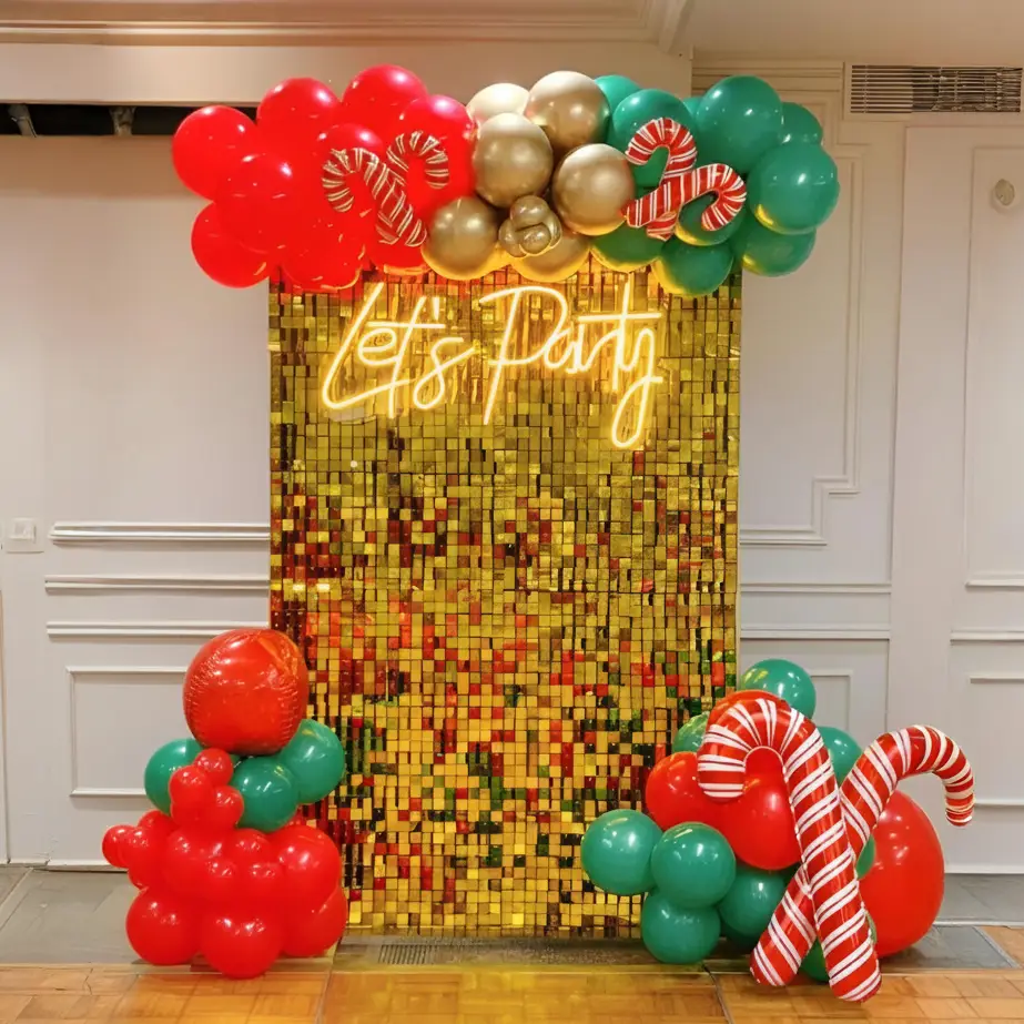 TRENDING Christmas Party Sequence Backdrop Decoartion