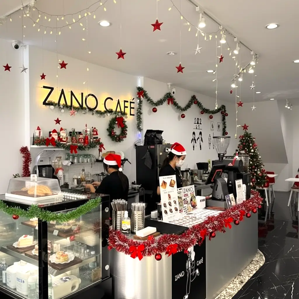 TRENDING Christmas Theme Cafe Decoration