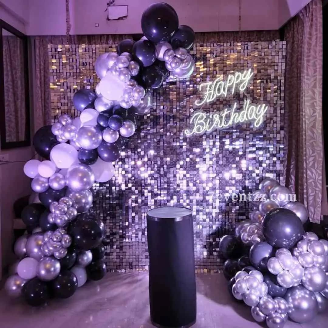 Black Silver Sequins