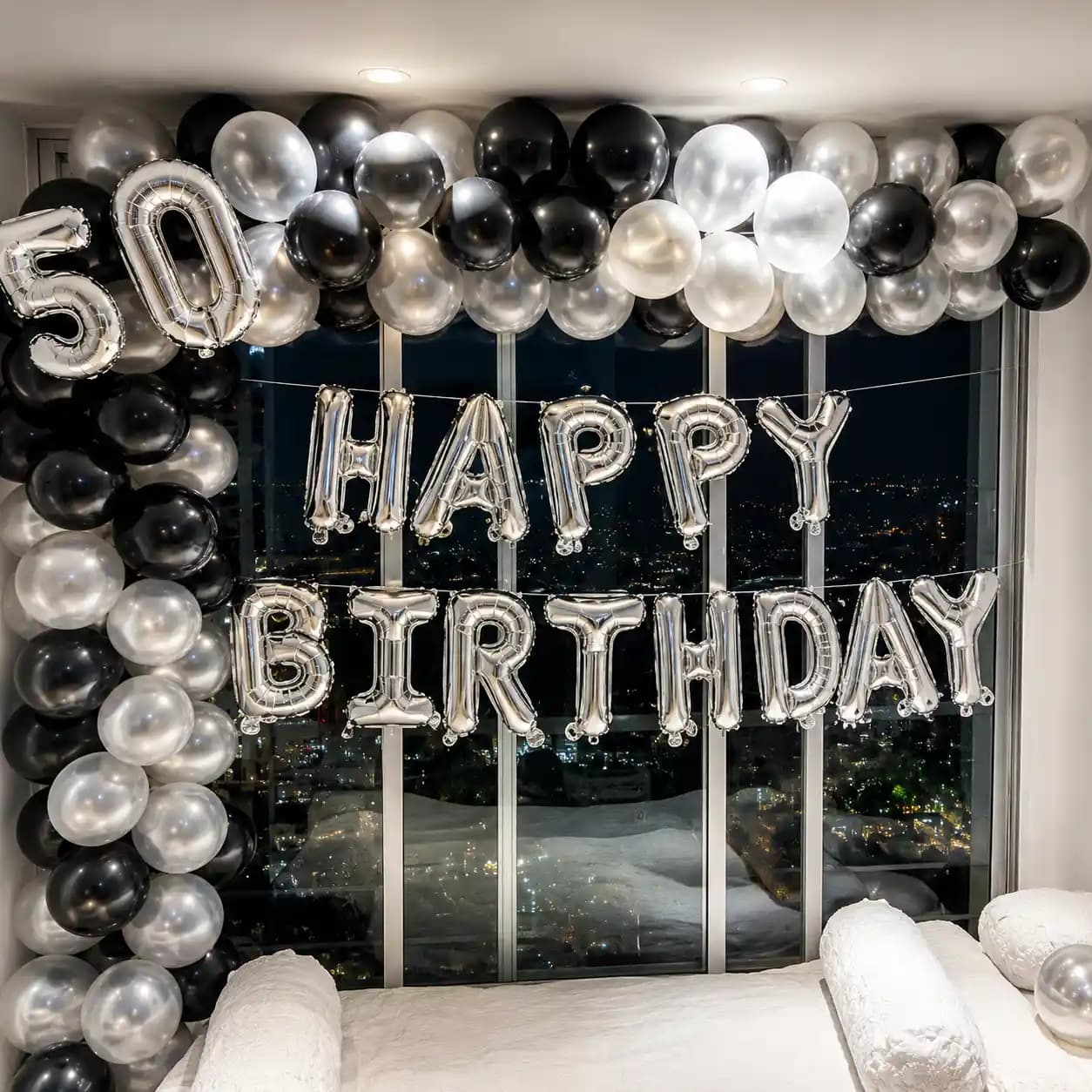 Black Silver Theme Decoration