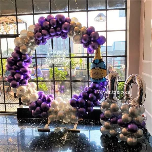 Purple Silver Theme Decoration