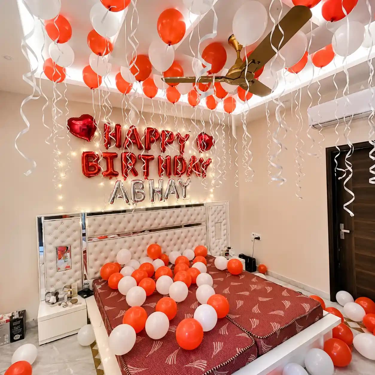 Red White Balloon Theme