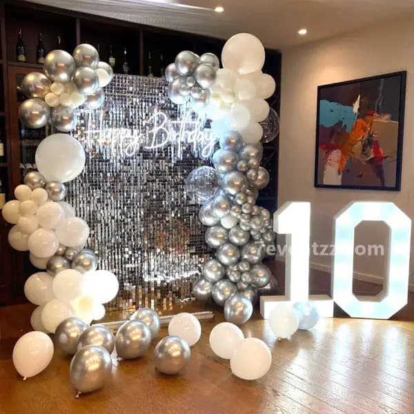 Silver Sequins Decoration
