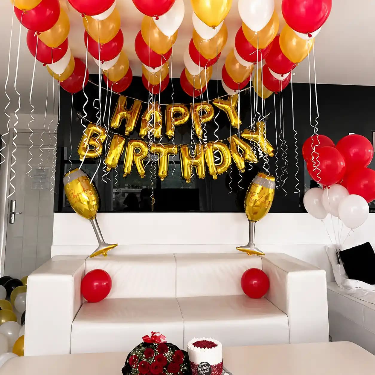 Simple Birthday Hall Decoration