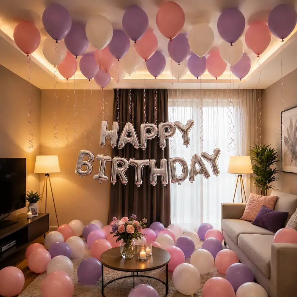 Simple Room Decoration for Birthday