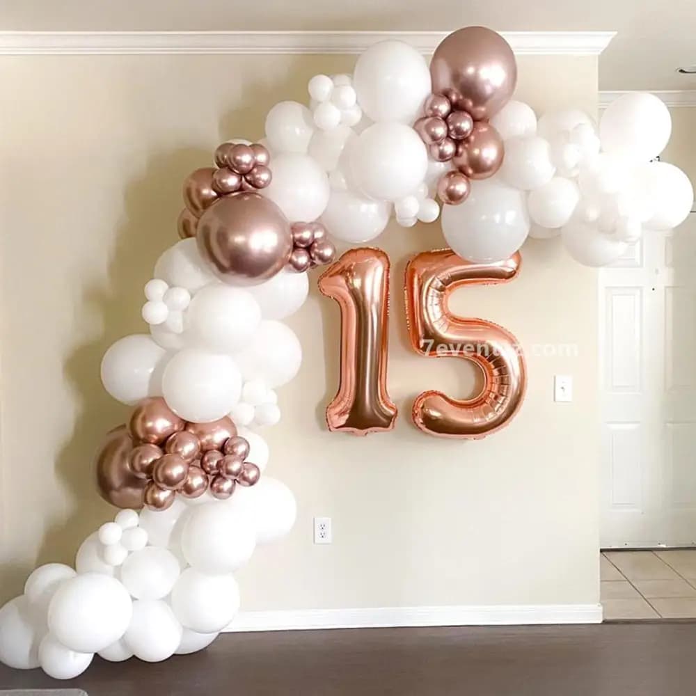 White Rose Gold Arch