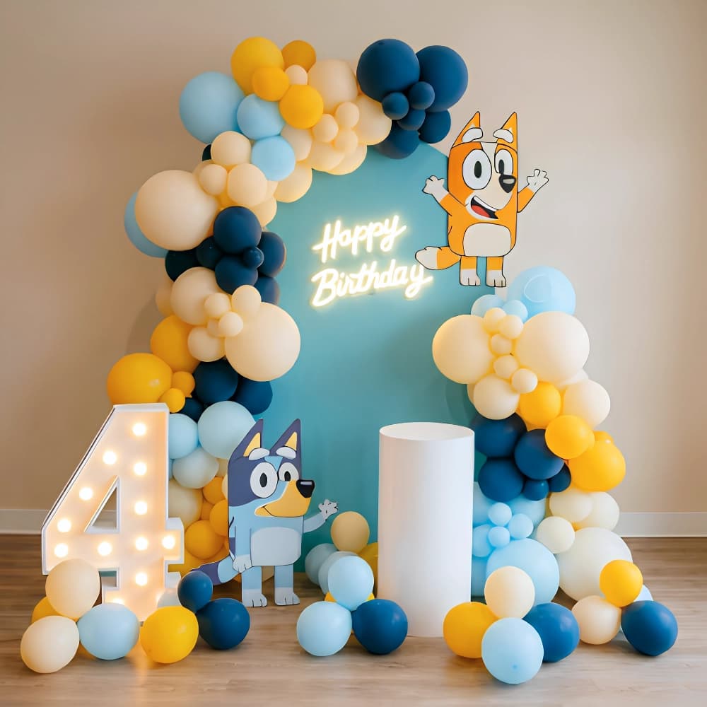 Bluey Balloon Arch Setup