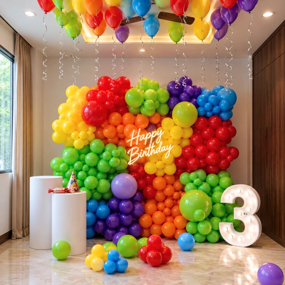 Colorful Balloon Wall Decoration