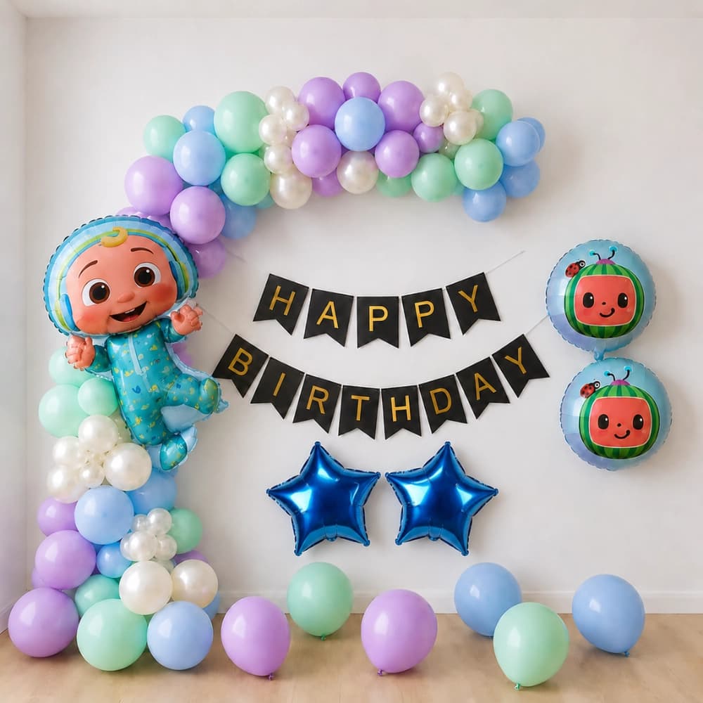 Cute Cocomelon Birthday Decoration