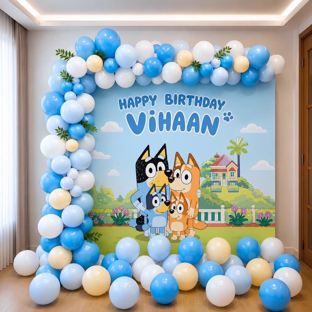 Funny Bluey Birthday Decoration