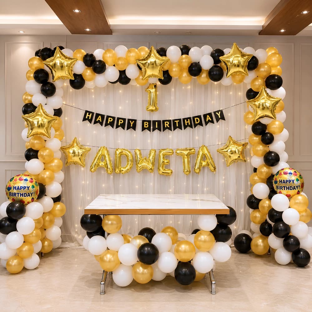 Golden Backdrop Decoration