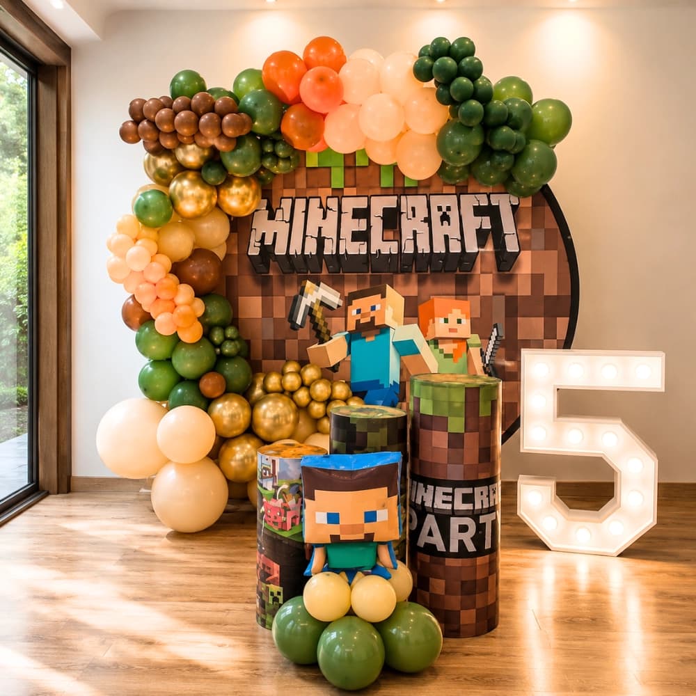 Minecraft Theme Birthday Decoration