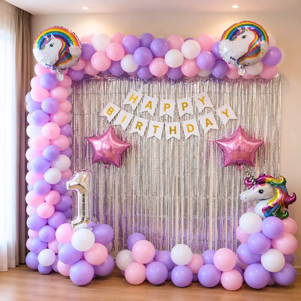Unicorn Theme Decoration For Birthday