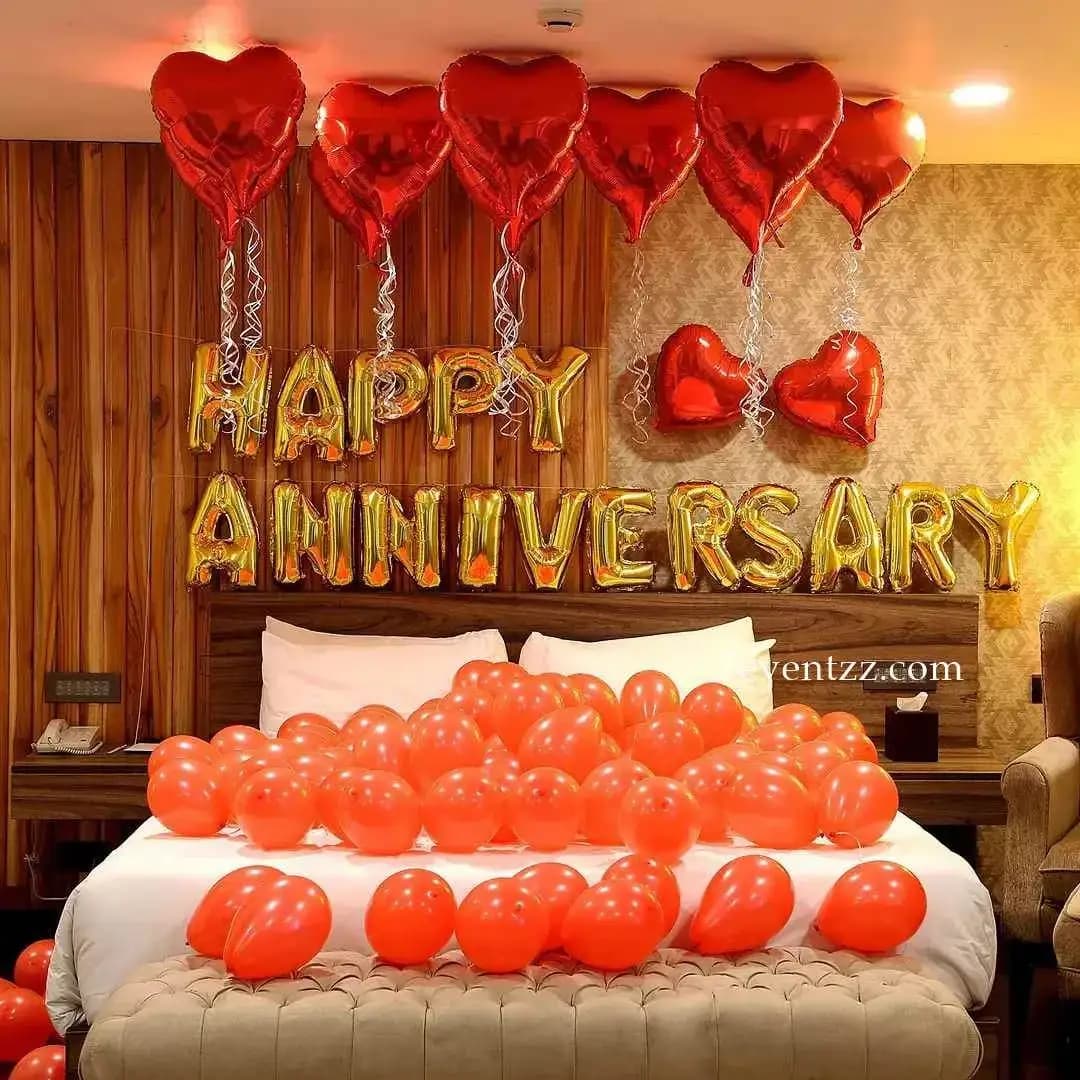 Anniversary Balloon Room Decoration